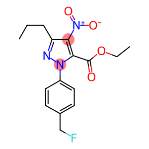 1-[(4-FLUOROMETHYL)PHENYL]-3-PROPYL-4-NITRO-1H-PYRAZOLE-5-CARBOXYLIC ACID ETHYL ESTER