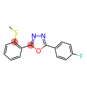2-(4-FLUOROPHENYL)-5-[2-(METHYLSULFANYL)PHENYL]-1,3,4-OXADIAZOLE
