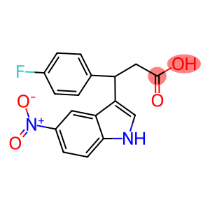 3-(4-FLUORO-PHENYL)-3-(5-NITRO-1H-INDOL-3-YL)-PROPIONIC ACID