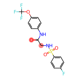2-{[(4-fluorophenyl)sulfonyl]amino}-N-[4-(trifluoromethoxy)phenyl]acetamide