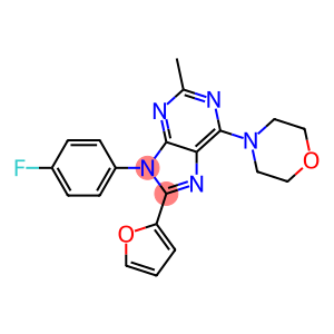 9-(4-FLUOROPHENYL)-8-(FURAN-2-YL)-2-METHYL-6-MORPHOLINO-9H-PURINE