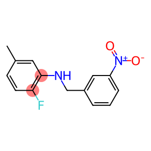 2-fluoro-5-methyl-N-[(3-nitrophenyl)methyl]aniline