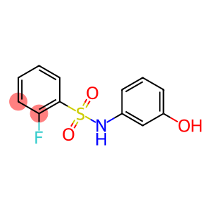 2-fluoro-N-(3-hydroxyphenyl)benzene-1-sulfonamide