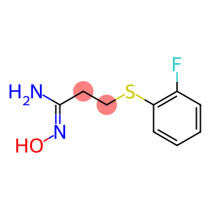 3-[(2-fluorophenyl)sulfanyl]-N'-hydroxypropanimidamide