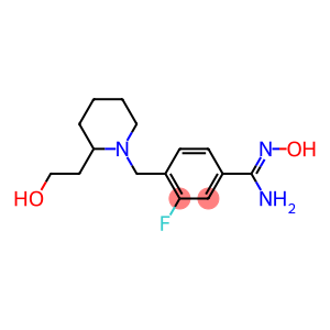 3-fluoro-N'-hydroxy-4-{[2-(2-hydroxyethyl)piperidin-1-yl]methyl}benzenecarboximidamide