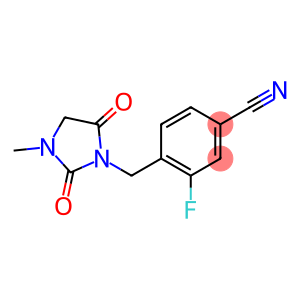 3-fluoro-4-[(3-methyl-2,5-dioxoimidazolidin-1-yl)methyl]benzonitrile