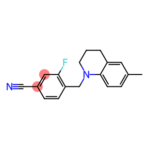 3-fluoro-4-[(6-methyl-1,2,3,4-tetrahydroquinolin-1-yl)methyl]benzonitrile