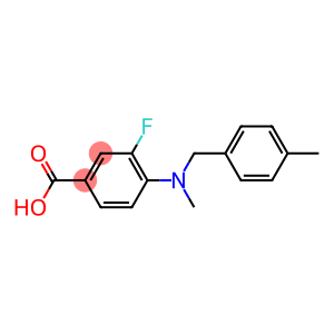 3-fluoro-4-{methyl[(4-methylphenyl)methyl]amino}benzoic acid