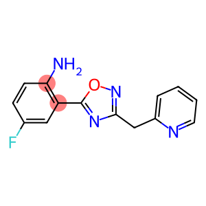 4-fluoro-2-[3-(pyridin-2-ylmethyl)-1,2,4-oxadiazol-5-yl]aniline