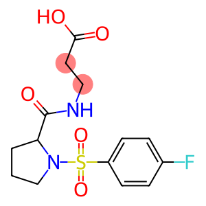 3-[({1-[(4-fluorophenyl)sulfonyl]pyrrolidin-2-yl}carbonyl)amino]propanoic acid