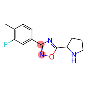 3-(3-fluoro-4-methylphenyl)-5-(pyrrolidin-2-yl)-1,2,4-oxadiazole