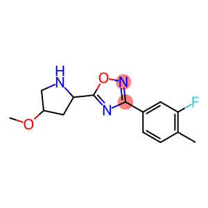 3-(3-fluoro-4-methylphenyl)-5-(4-methoxypyrrolidin-2-yl)-1,2,4-oxadiazole