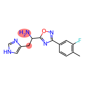 1-[3-(3-fluoro-4-methylphenyl)-1,2,4-oxadiazol-5-yl]-2-(1H-imidazol-4-yl)ethan-1-amine