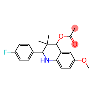 2-(4-fluorophenyl)-6-methoxy-3,3-dimethyl-1,2,3,4-tetrahydro-4-quinolinyl acetate