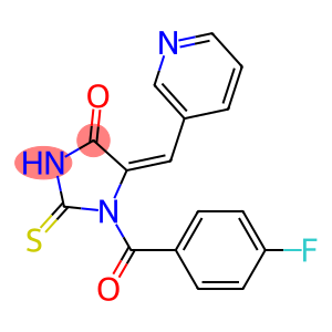 1-(4-fluorobenzoyl)-5-(3-pyridinylmethylene)-2-thioxo-4-imidazolidinone