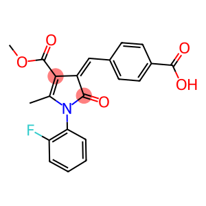4-{[1-(2-fluorophenyl)-4-(methoxycarbonyl)-5-methyl-2-oxo-1,2-dihydro-3H-pyrrol-3-ylidene]methyl}benzoic acid