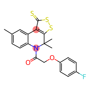 5-[(4-fluorophenoxy)acetyl]-4,4,8-trimethyl-4,5-dihydro-1H-[1,2]dithiolo[3,4-c]quinoline-1-thione