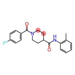 1-(4-fluorobenzoyl)-N-(2-methylphenyl)-4-piperidinecarboxamide