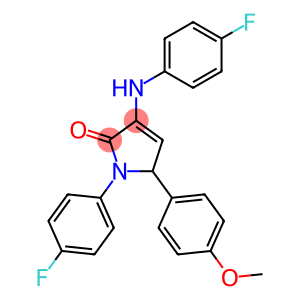 3-(4-fluoroanilino)-1-(4-fluorophenyl)-5-(4-methoxyphenyl)-1,5-dihydro-2H-pyrrol-2-one