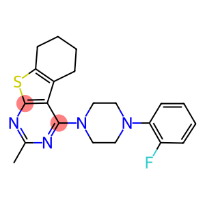 4-[4-(2-Fluorophenyl)-1-piperazinyl]-2-methyl-5,6,7,8-tetrahydro[1]benzothieno[2,3-d]pyrimidine