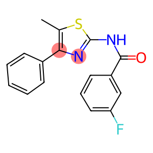 3-fluoro-N-(5-methyl-4-phenyl-1,3-thiazol-2-yl)benzamide