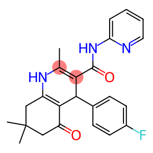 4-(4-fluorophenyl)-2,7,7-trimethyl-5-oxo-N-(2-pyridinyl)-1,4,5,6,7,8-hexahydro-3-quinolinecarboxamide