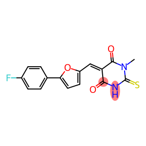 5-{[5-(4-fluorophenyl)-2-furyl]methylene}-1-methyl-2-thioxodihydro-4,6(1H,5H)-pyrimidinedione