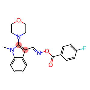 3-({[(4-fluorobenzoyl)oxy]imino}methyl)-1-methyl-2-morpholino-1H-indole