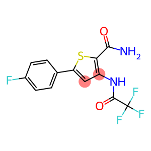 5-(4-fluorophenyl)-3-[(2,2,2-trifluoroacetyl)amino]thiophene-2-carboxamide