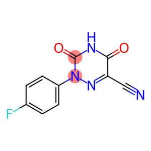 2-(4-FLUOROPHENYL)-3,5-DIOXO-2,3,4,5-TETRAHYDRO-1,2,4-TRIAZINE-6-CARBONITRIL