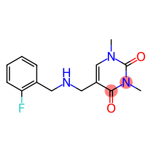 5-({[(2-fluorophenyl)methyl]amino}methyl)-1,3-dimethyl-1,2,3,4-tetrahydropyrimidine-2,4-dione