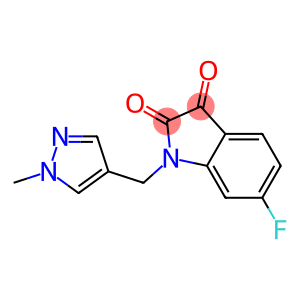 6-fluoro-1-[(1-methyl-1H-pyrazol-4-yl)methyl]-2,3-dihydro-1H-indole-2,3-dione