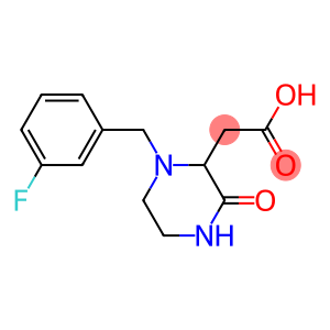 2-[1-(3-fluorobenzyl)-3-oxo-2-piperazinyl]acetic acid