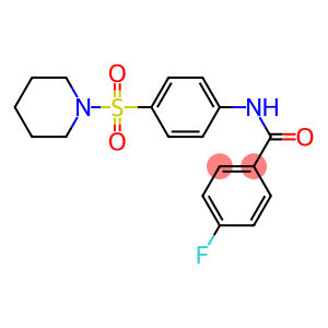 4-fluoro-N-[4-(1-piperidinylsulfonyl)phenyl]benzamide