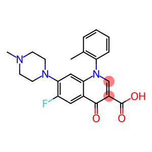 6-Fluoro-1-(2-methylphenyl)-1,4-dihydro-7-(4-methyl-1-piperazinyl)-4-oxoquinoline-3-carboxylic acid