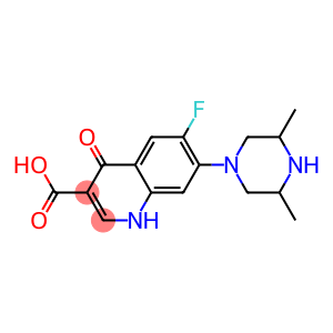 6-Fluoro-1,4-dihydro-4-oxo-7-(3,5-dimethyl-1-piperazinyl)quinoline-3-carboxylic acid