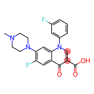 6-Fluoro-1-(3-fluorophenyl)-1,4-dihydro-7-(4-methyl-1-piperazinyl)-4-oxoquinoline-3-carboxylic acid