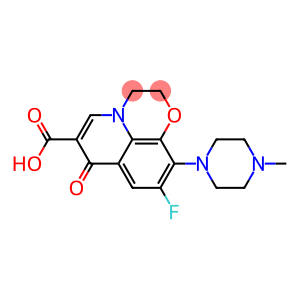 9-Fluoro-2,3-dihydro-10-(4-methyl-1-piperazinyl)-7-oxo-7H-pyrido[1,2,3-de]-1,4-benzoxazine-6-carboxylic acid