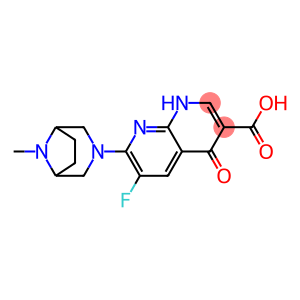 6-Fluoro-1,4-dihydro-4-oxo-7-(8-methyl-3,8-diazabicyclo[3.2.1]octan-3-yl)-1,8-naphthyridine-3-carboxylic acid