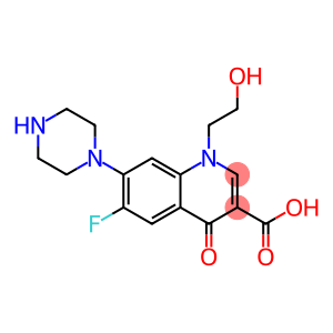 6-Fluoro-1-(2-hydroxyethyl)-1,4-dihydro-7-(1-piperazinyl)-4-oxoquinoline-3-carboxylic acid