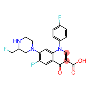 6-Fluoro-1-(4-fluorophenyl)-7-(3-fluoromethyl-1-piperazinyl)-1,4-dihydro-4-oxoquinoline-3-carboxylic acid