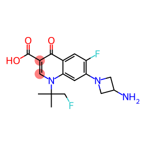 6-Fluoro-1-(2-fluoro-1,1-dimethylethyl)-7-(3-amino-1-azetidinyl)-1,4-dihydro-4-oxoquinoline-3-carboxylic acid