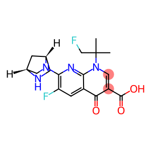 6-Fluoro-1-(2-fluoro-1,1-dimethylethyl)-7-[(1R,4R)-2,5-diazabicyclo[2.2.1]heptan-2-yl]-1,4-dihydro-4-oxo-1,8-naphthyridine-3-carboxylic acid