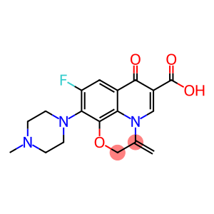 9-Fluoro-2,3-dihydro-3-methylene-10-(4-methyl-1-piperazinyl)-7-oxo-7H-pyrido[1,2,3-de]-1,4-benzoxazine-6-carboxylic acid