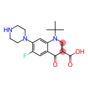 6-Fluoro-1-tert-butyl-7-(1-piperazinyl)-1,4-dihydro-4-oxoquinoline-3-carboxylic acid