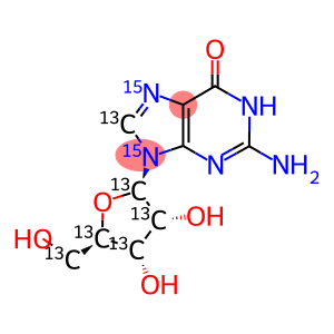 GUANOSINE (8-13C; 7,9-15N2; RIBOSE-13C5)