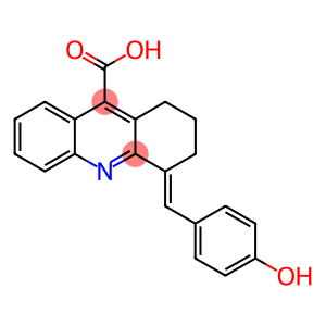 4-(4-HYDROXY-BENZYLIDENE)-1,2,3,4-TETRAHYDRO-ACRIDINE-9-CARBOXYLIC ACID