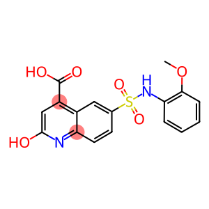 2-HYDROXY-6-(2-METHOXY-PHENYLSULFAMOYL)-QUINOLINE-4-CARBOXYLIC ACID