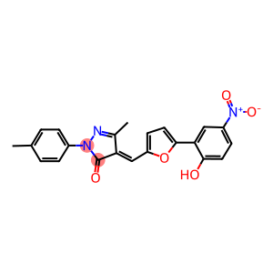 4-[(5-{2-hydroxy-5-nitrophenyl}-2-furyl)methylene]-5-methyl-2-(4-methylphenyl)-2,4-dihydro-3H-pyrazol-3-one