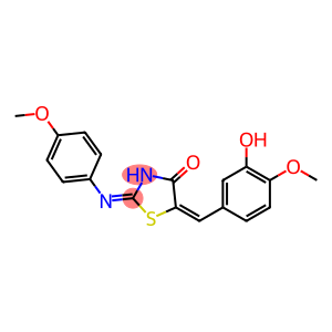 5-(3-hydroxy-4-methoxybenzylidene)-2-[(4-methoxyphenyl)imino]-1,3-thiazolidin-4-one